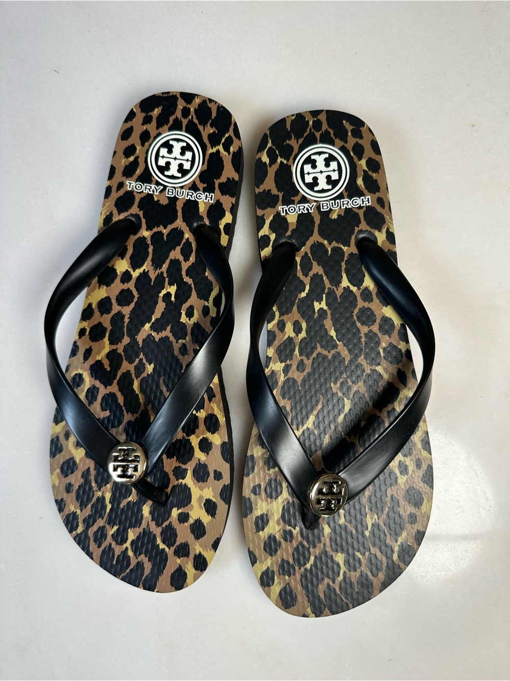 Tory Burch Women's Tan and Brown Flipflops - Picture 2 of 4